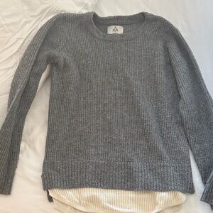 Urban Outfitters Gray Ribbed Crew Neck Sweater